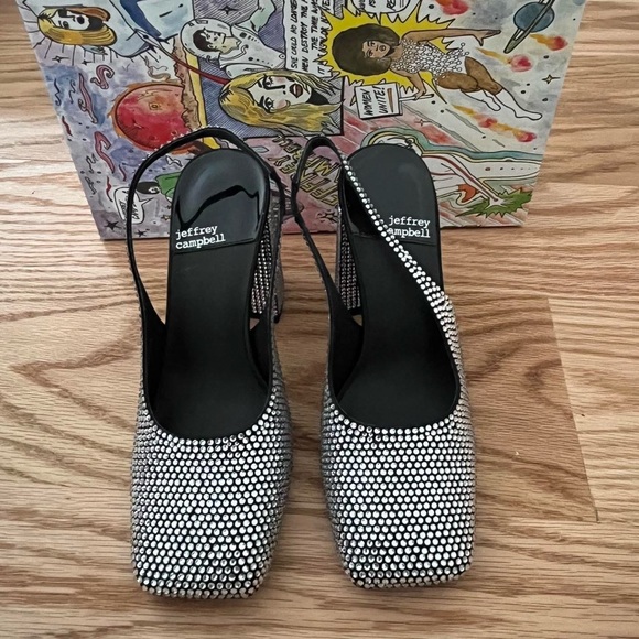 Jeffrey Campbell rhinestone sling back heels - Picture 6 of 6